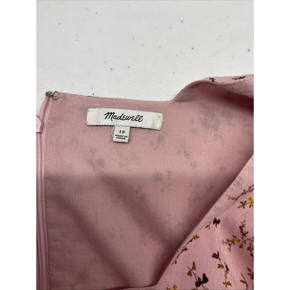 Madewell Lizzie Babydoll Dress in Fresh Sprigs Size 10 square neck puff 3/4 slv - Picture 7 of 15